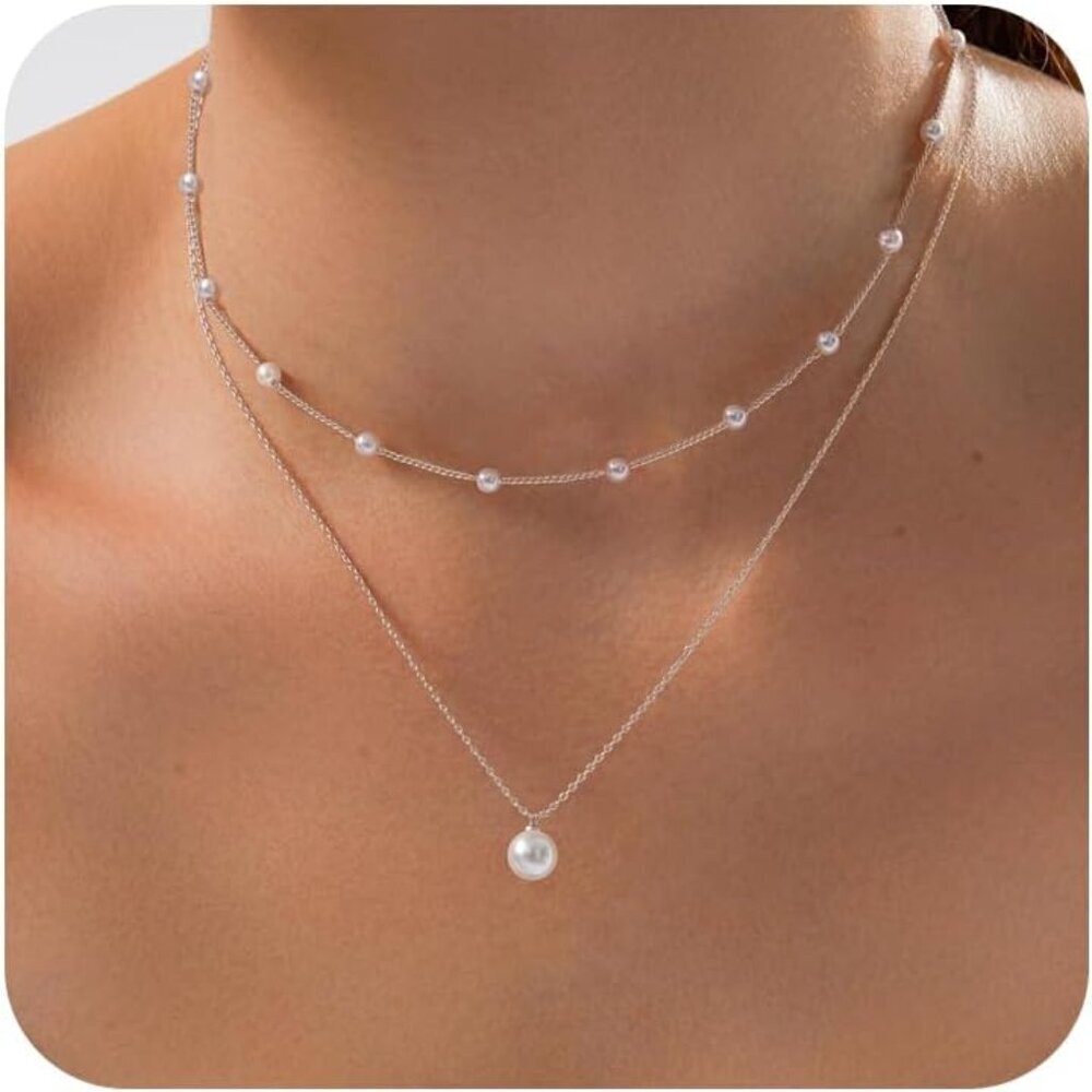 Jewelry Satellite Silver Women Dainty Pearl Choker Earring Bracelet Wedding Gift
